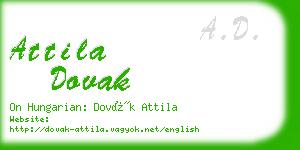 attila dovak business card